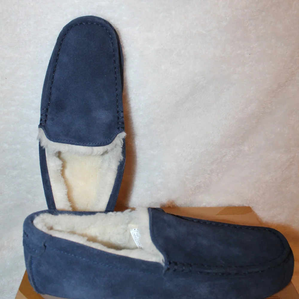 UGG KOOLABURRA SUEDE FUR‎ SLIPPERS BLUE NEW!